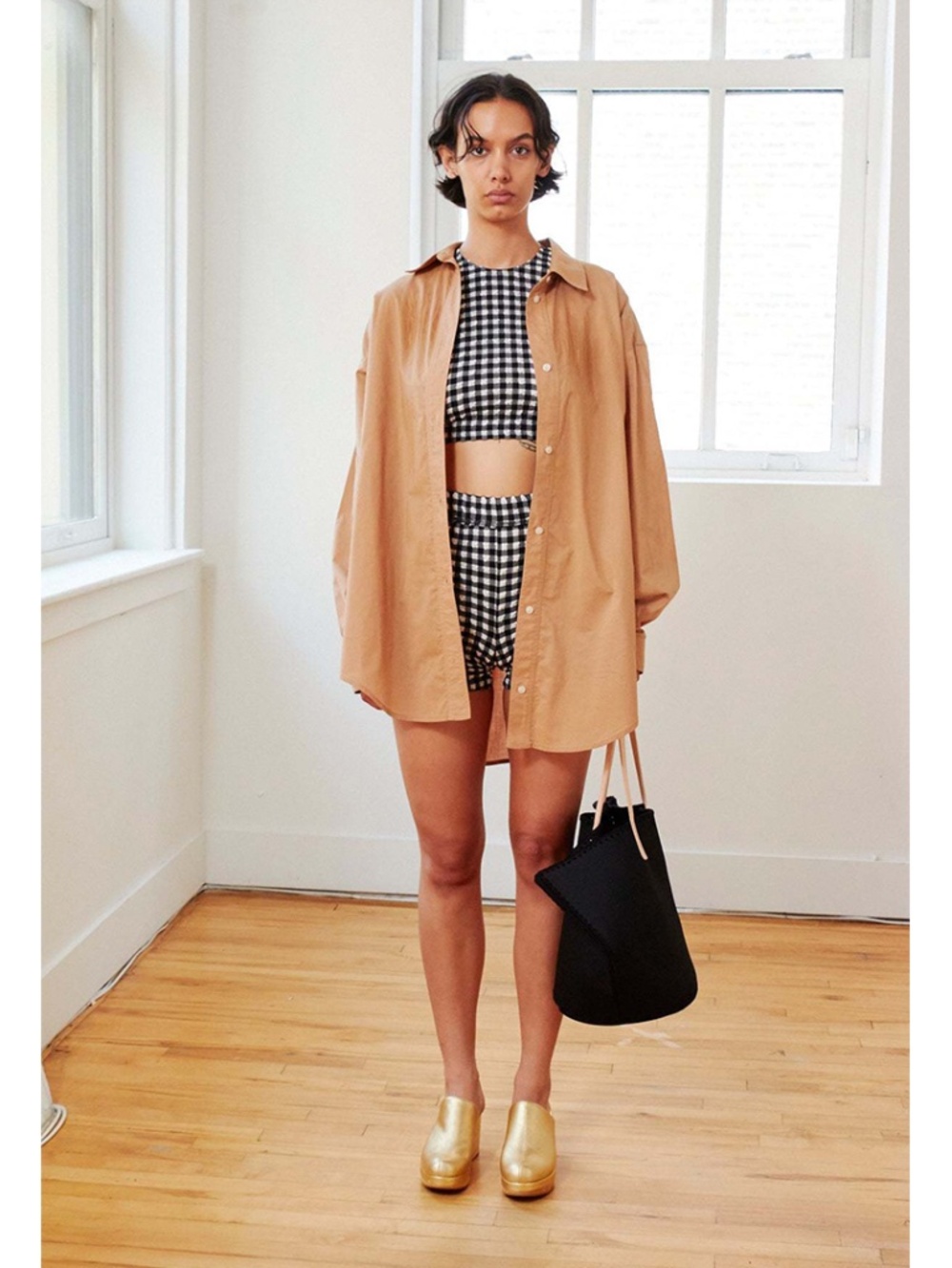 Rachel Comey Isa shirt camel cotton blouse boyfriend la garconne XS/S One Size